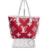 Louis Vuitton Monogram Giant Neverfull MM Rouge with Pouch 6
