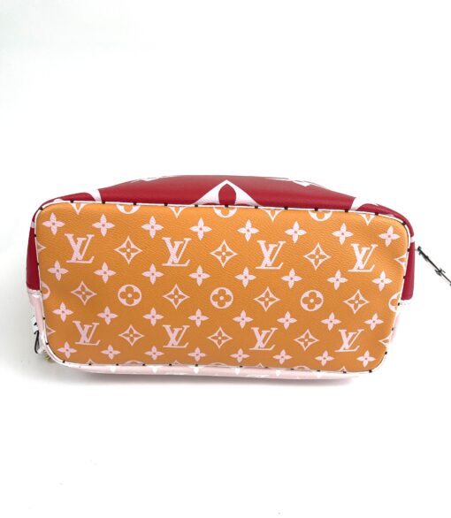 Louis Vuitton Monogram Giant Neverfull MM Rouge with Pouch 9