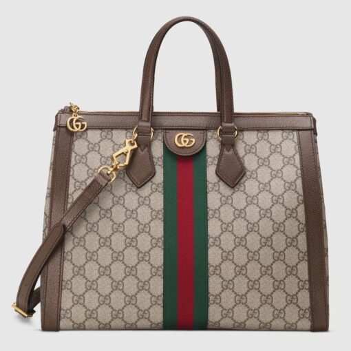 Gucci Supreme Ophidia Medium Top Handle Bag GHW