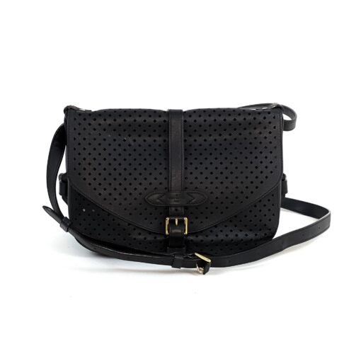 Louis Vuitton Sofia Coppola Flor Saumur 30 Black Perforated Leather Messenger