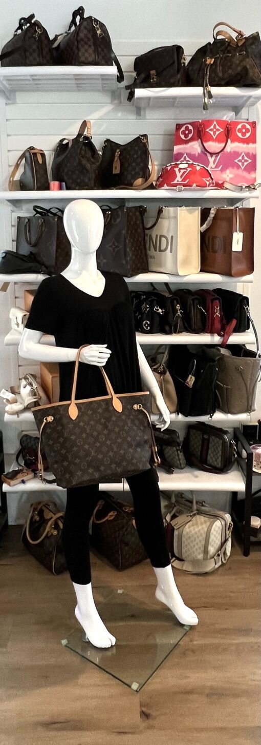 Louis Vuitton Monogram Canvas Beige Neverfull MM 4