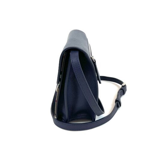 Burberry Derby Calfskin Macken Check Crossbody Bag Navy - Image 6