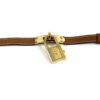 Hermes Kelly Bracelet Watch with Caramel Color Leather Band 9