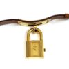 Hermes Kelly Bracelet Watch with Caramel Color Leather Band 4