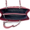 Chanel Caviar Quilted Grand Shopping Tote GST Red Silver 4