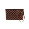 Louis Vuitton Damier Ebene Canvas Neverfull Pochette Cerise Red