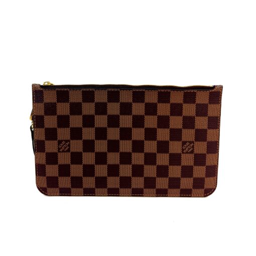 Louis Vuitton Damier Ebene Canvas Neverfull Pochette Cerise Red - Image 2