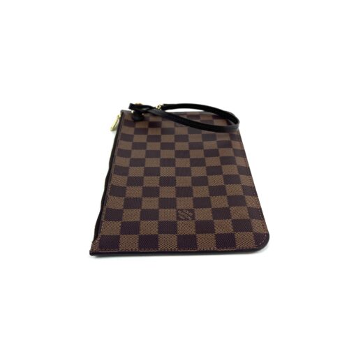 Louis Vuitton Damier Ebene Canvas Neverfull Pochette Cerise Red - Image 9