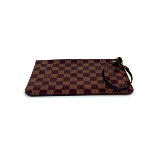 Louis Vuitton Damier Ebene Canvas Neverfull Pochette Cerise Red 4