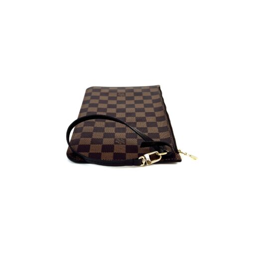 Louis Vuitton Damier Ebene Canvas Neverfull Pochette Cerise Red - Image 8