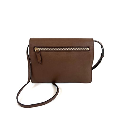 Burberry Derby Calfskin Macken Check Crossbody Bag Camel - Image 3