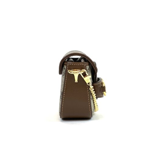 Gucci Supreme Monogram Azalea Calfskin Web Horsebit 1955 Wallet On Strap Beige Ebony Brown Sugar - Image 16