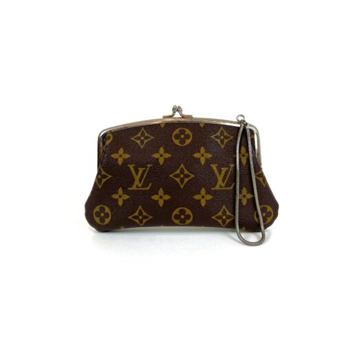 Louis Vuitton French Company Monogram Vintage Kiss lock Pouch Wristlet - Image 3