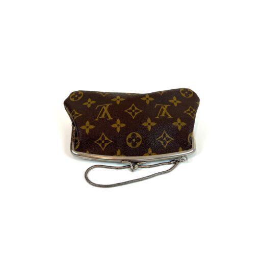 Louis Vuitton French Company Monogram Vintage Kiss lock Pouch Wristlet - Image 8