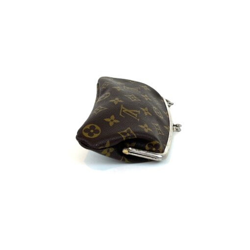 Louis Vuitton French Company Monogram Vintage Kiss lock Pouch Wristlet 5