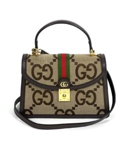 Gucci Ophidia Jumbo G Small Canvas Tote Shoulder Bag Beige 9