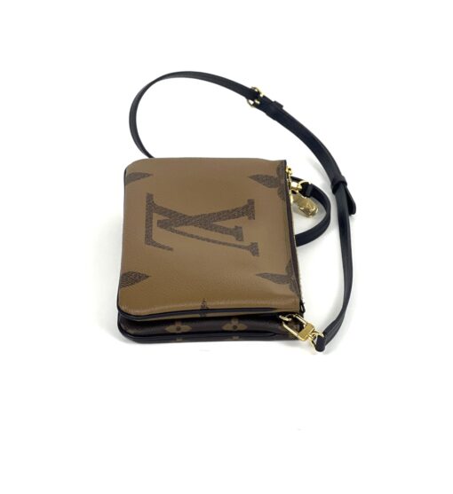 Louis Vuitton Reverse Monogram Giant Double Zip Pochette Crossbody - Image 8