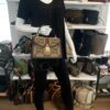 Gucci Ophidia Jumbo G Small Canvas Tote Shoulder Bag Beige 3