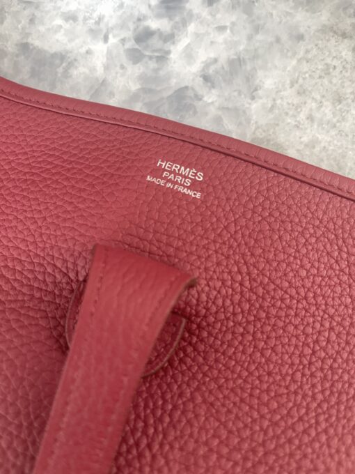 Hermes Evelyne PM Rubis Taurillon Leather Crossbody - Image 6