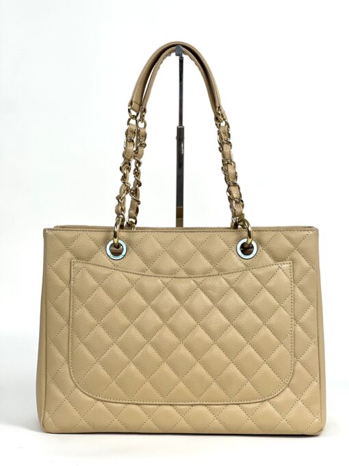 Chanel Caviar Quilted Grand Shopping Tote GST Beige Clair GHW - Image 5