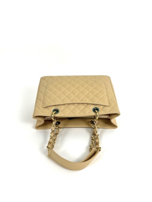 Chanel Caviar Quilted Grand Shopping Tote GST Beige Clair GHW - Image 16