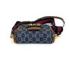 New Gucci Denim Monogram Dollar Calfskin Web Mini Horsebit 1955 Shoulder Bag Blue Tea Cuir Epilog 10