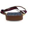 New Gucci Denim Monogram Dollar Calfskin Web Mini Horsebit 1955 Shoulder Bag Blue Tea Cuir Epilog 9
