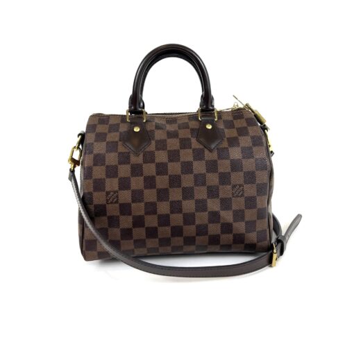 Louis Vuitton Damier Ebene Speedy Bandouliere 25 Red