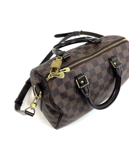 Louis Vuitton Damier Ebene Speedy Bandouliere 25 Red - Image 13