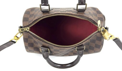 Louis Vuitton Damier Ebene Speedy Bandouliere 25 Red - Image 6