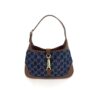 New Gucci Denim Monogram Dollar Calfskin Web Mini Horsebit 1955 Shoulder Bag Blue Tea Cuir Epilog 13