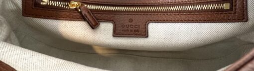 Gucci New Denim Monogram Calfskin Small Jackie 1961 Hobo Blue Tea Cuir - Image 10