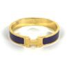 Hermes Clic H Sable Glace and Yellow Gold GM Bracelet 19