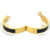 Hermes Clic H Black Glace and Yellow Gold GM Bracelet 9