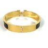 Hermes Clic H Black Glace and Yellow Gold GM Bracelet 4