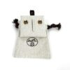 Hermes Mini Pop H Earrings Black Yellow Gold 2