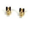 Hermes Mini Pop H Earrings Black Yellow Gold 4