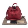 BOTTEGA VENETA Vesuvio Intrecciato Woven Red Nappa Leather Bucket Bag 20