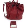 BOTTEGA VENETA Vesuvio Intrecciato Woven Red Nappa Leather Bucket Bag 7