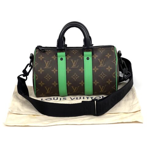 Louis Vuitton Monogram Macassar Keepall Bandouliere 25 Minty Green - Image 5