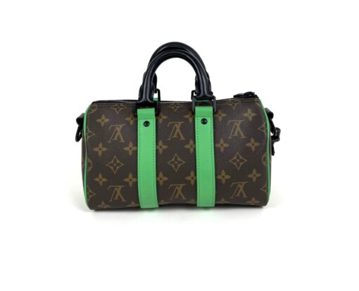 Louis Vuitton Monogram Macassar Keepall Bandouliere 25 Minty Green - Image 11