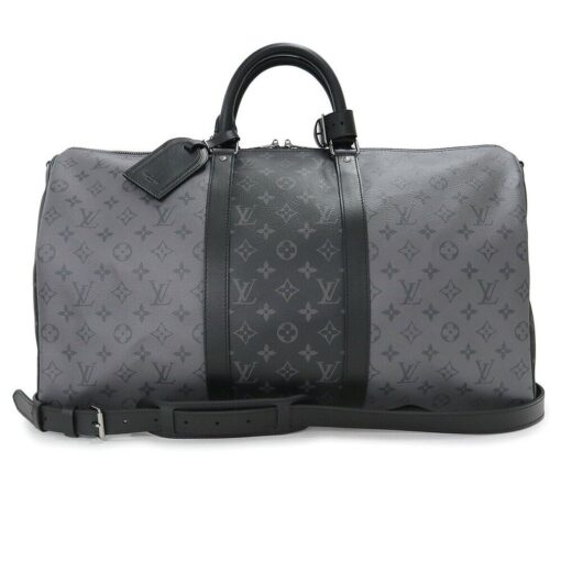 Louis Vuitton Monogram Eclipse Reverse Keepall Bandouliere 50 Black Bag