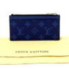 Louis Vuitton Cobalt Blue Monogram Taigarama Coin Card Holder 2