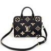 Bi-Color Black/Cream Monogram Empreinte Leather Speedy 25 Bandouliere Bag