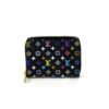 Louis Vuitton Multi Color Canvas Zippy Coin Purse Wallet Black