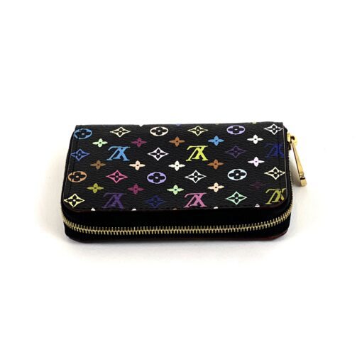 Louis Vuitton Multi Color Canvas Zippy Coin Purse Wallet Black - Image 5