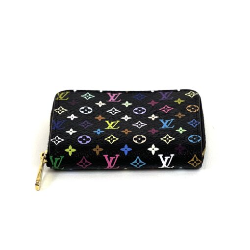 Louis Vuitton Multi Color Canvas Zippy Coin Purse Wallet Black - Image 4