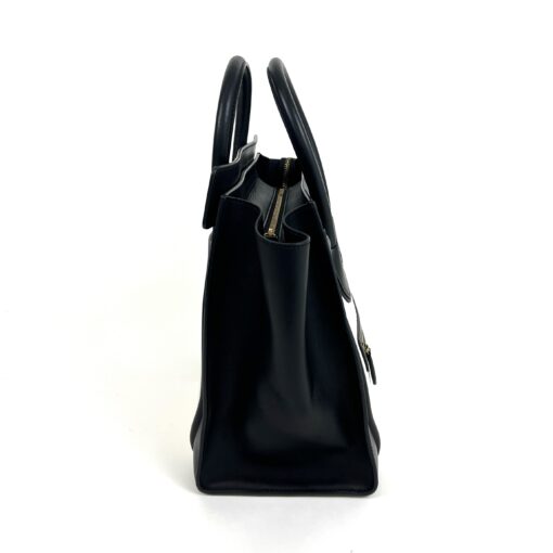 Celine Elephant Calfskin Medium Bi-Color Luggage Black White Satchel - Image 12