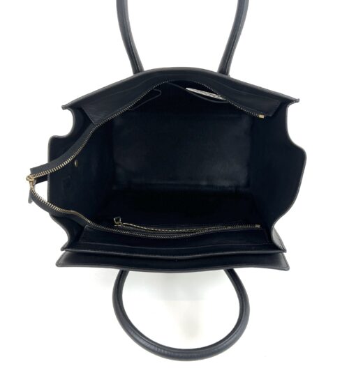 Celine Elephant Calfskin Medium Bi-Color Luggage Black White Satchel - Image 5