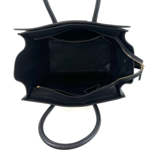 Celine Elephant Calfskin Medium Bi-Color Luggage Black White Satchel - Image 7